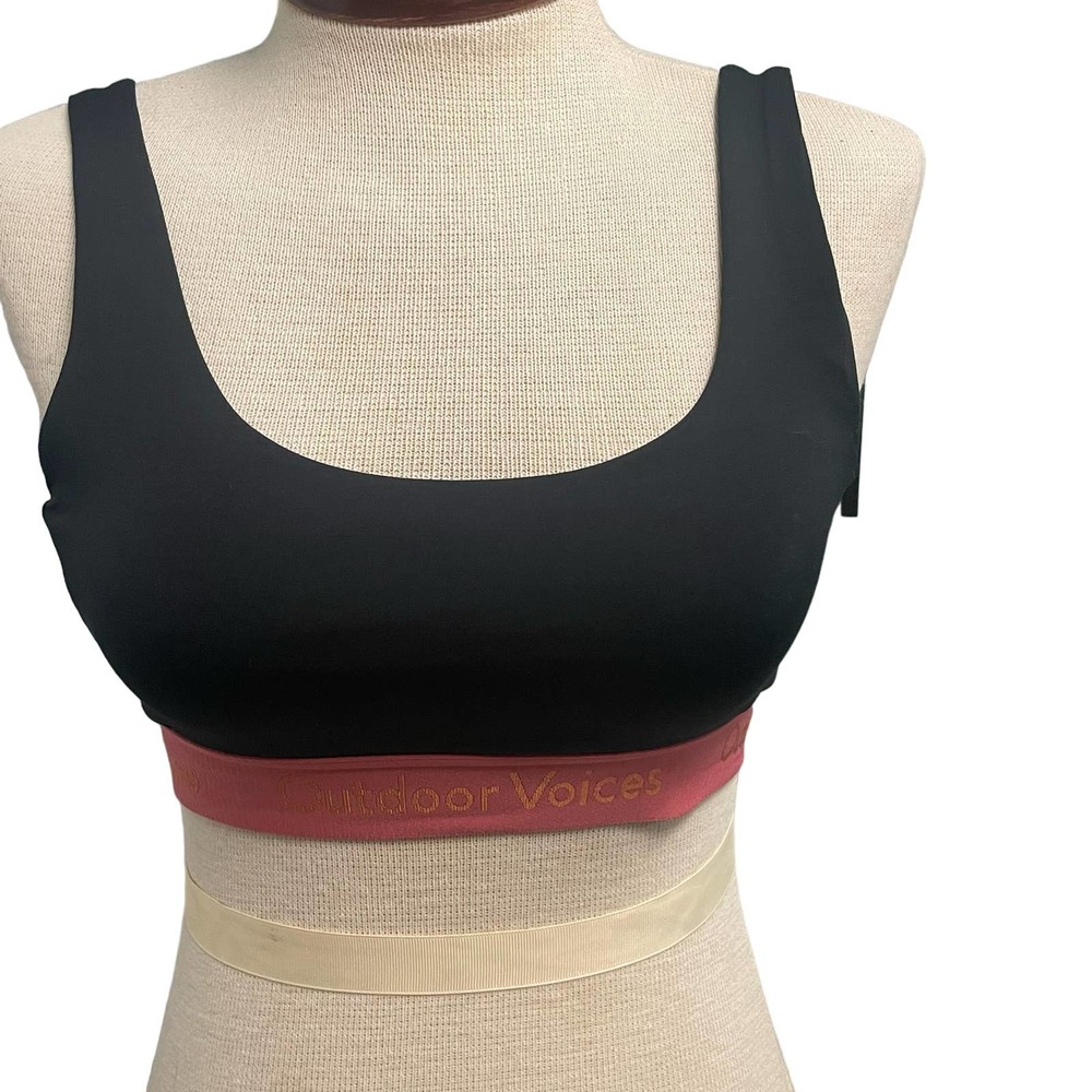 Outdoor Voices Logo Sports Bra, Size Small
